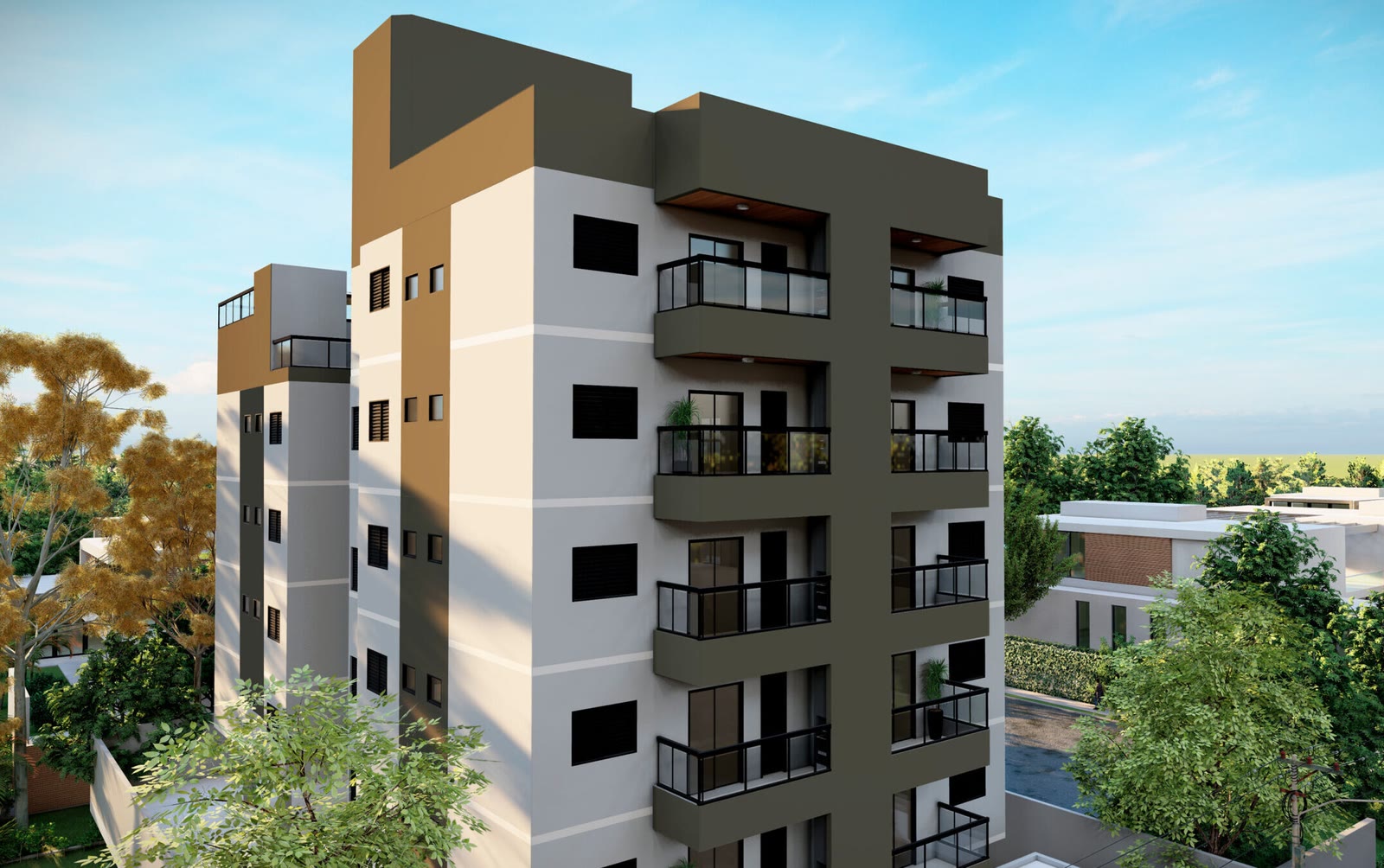 Fachada do Residencial Tommasino, lançamento da MRK em Silop, Ubatuba/SP